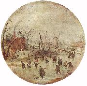 AVERCAMP, Hendrick Winter Landscape with Skaters  fff Sweden oil painting reproduction